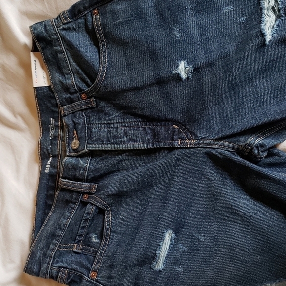 Old Navy High-Rise Slouchy Straight Cropped Jeans - Size 6 - Picture 4 of 11